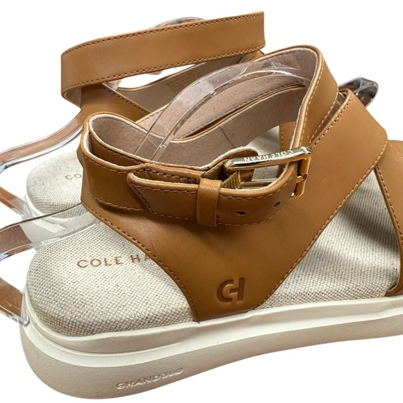 Cole Haan Women’s Grand Pro Rally Castine Platform Sandal in pecan ivory Size 8 - Picture 11 of 14